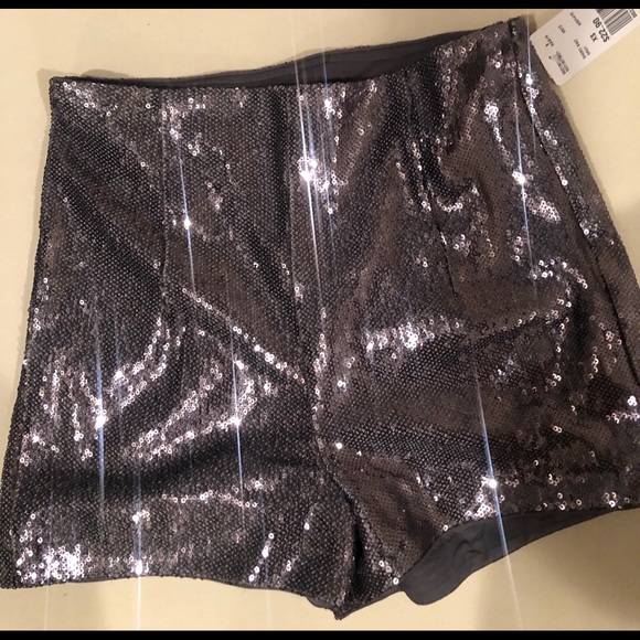 Forever 21 Pants - Silver Sequence Hot Pants